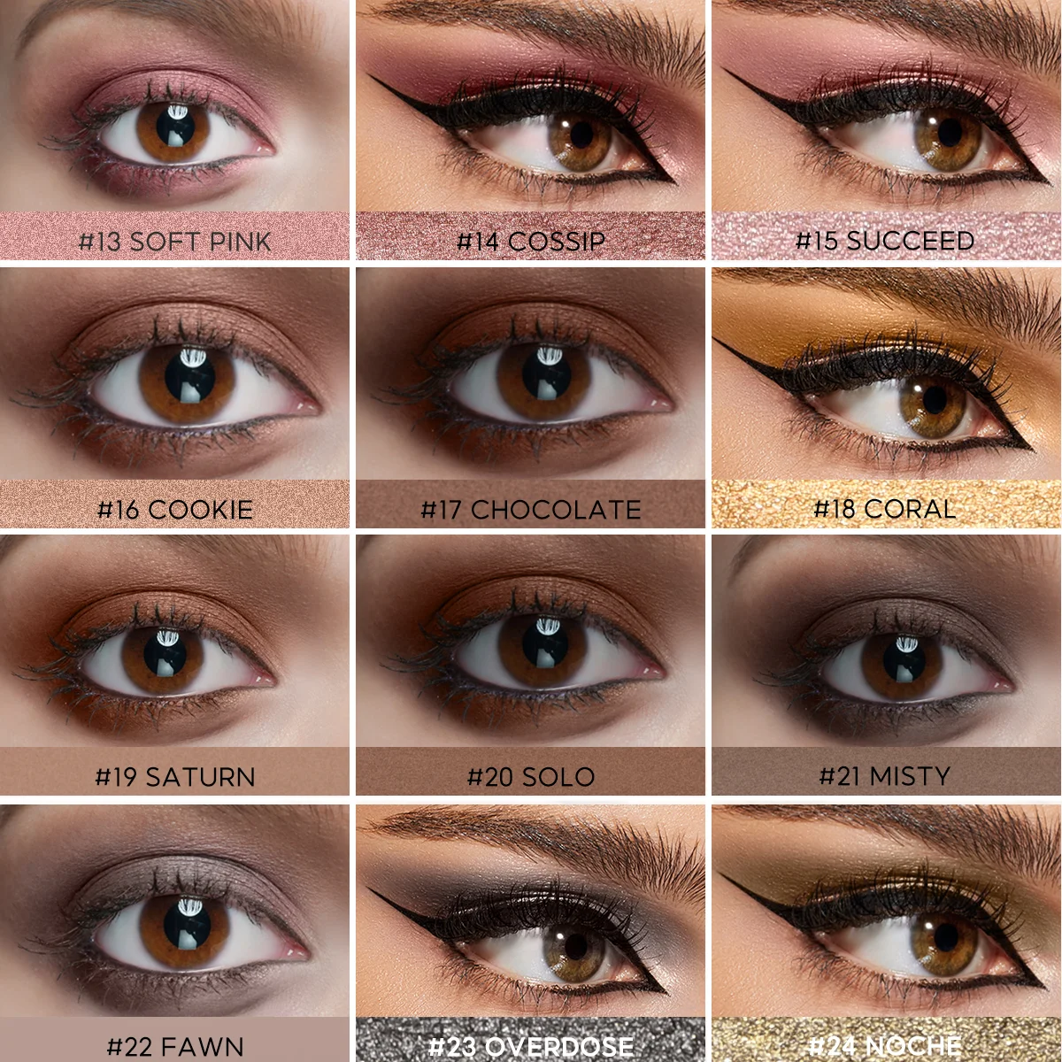 FOCALLURE 24 Colors Matte Eyeshadow Stick Women Beauty Single Eye Shadow Pen eye shadow eyeshadow stick eye shadow stick