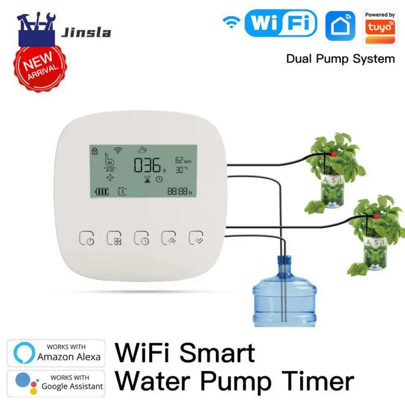 

Remote Control Smart Watering Machine Dual Pump System Hot Wifi Automatic Watering Device Irrigation Syste Smart Home Tuya