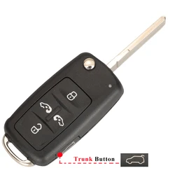 Enhanced 10 - Piece Folding Remote Key Shell Set with Flip Case Fob (5Buttons A)