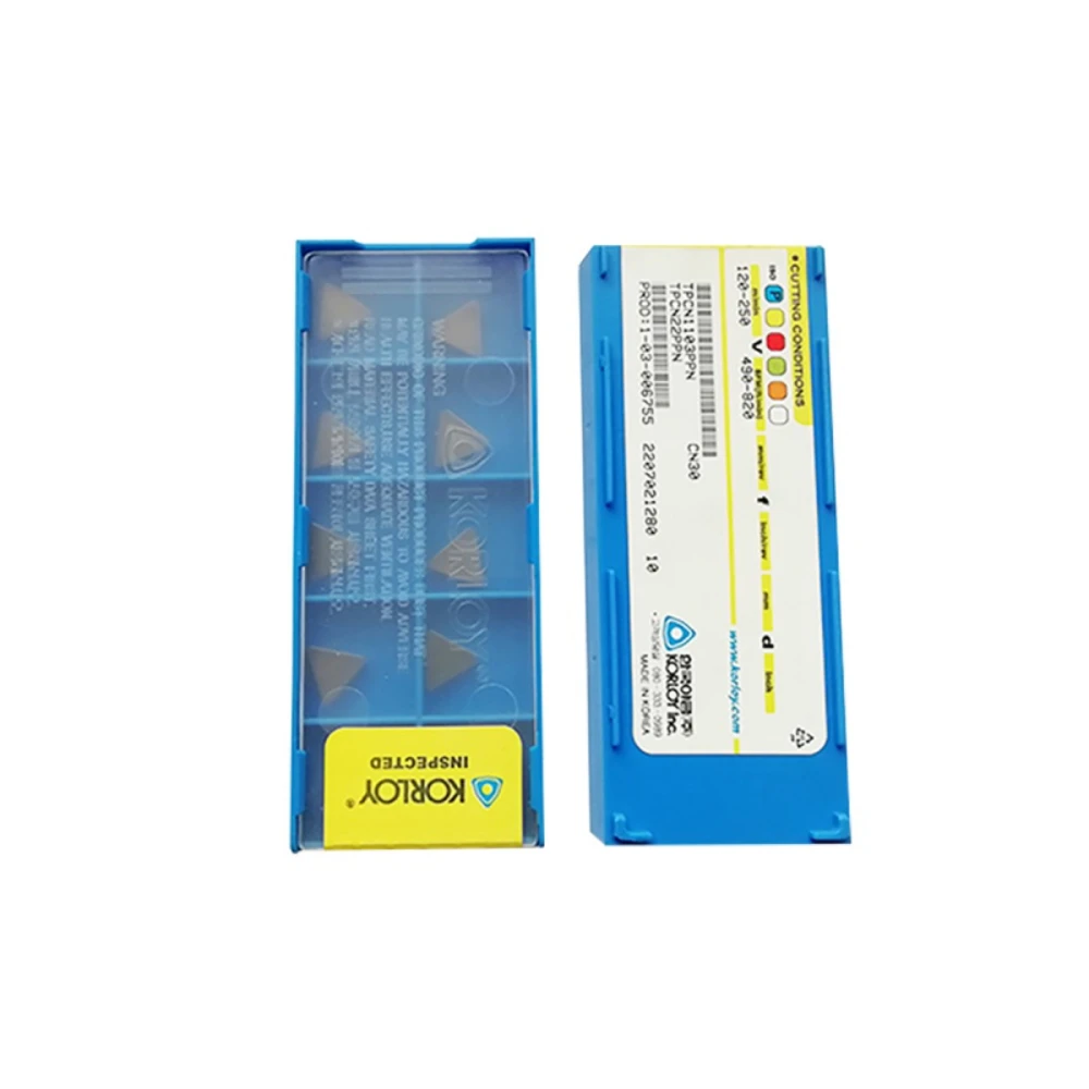 

KORLOY 100% оригинальный TPCN TPCN11 TPCN2204PDER RH PC6510 миллионов вставок резак ЧПУ Инструменты 10 шт./лот