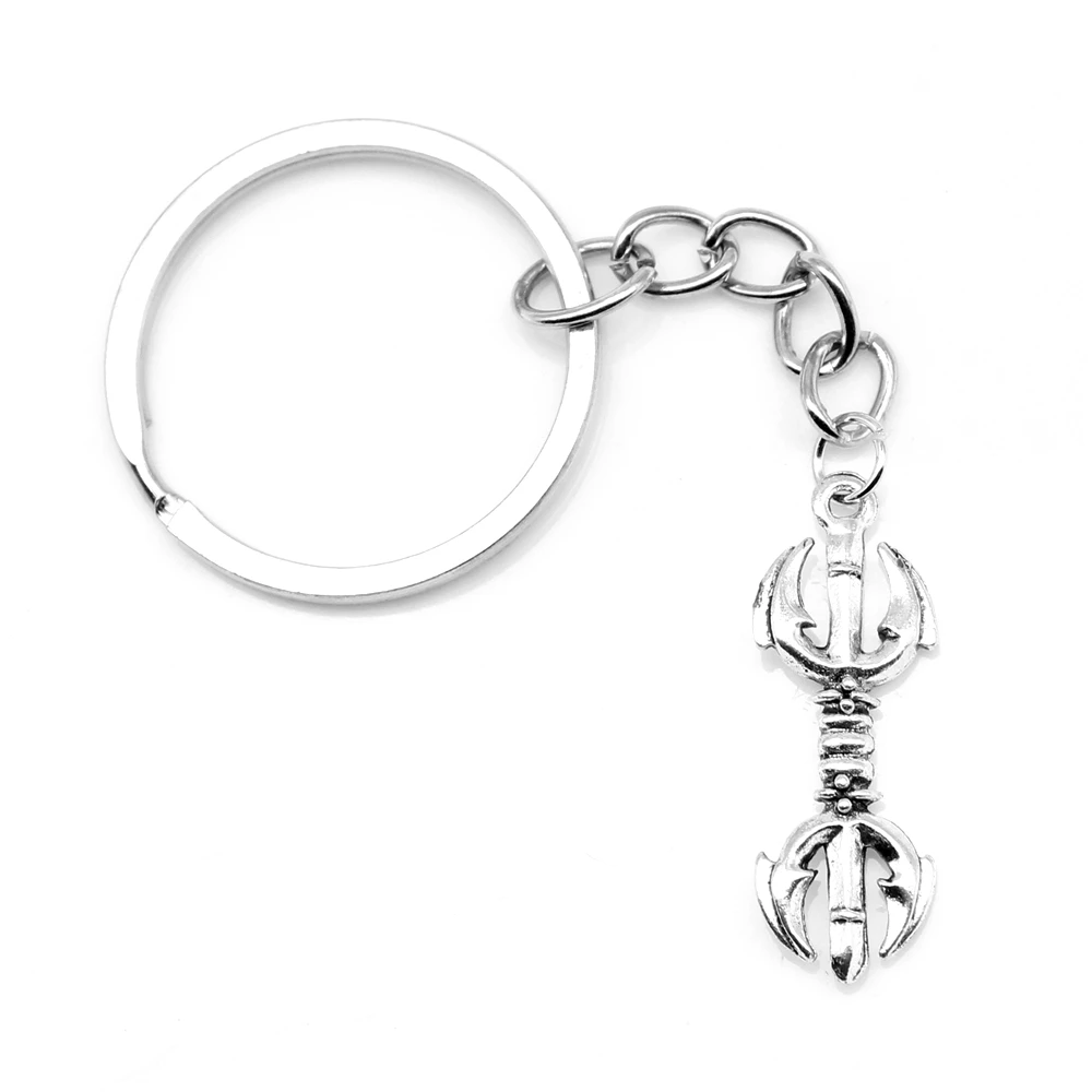 

1 Piece Fork Keychain Keys Jewels For Crafts 10x30mm
