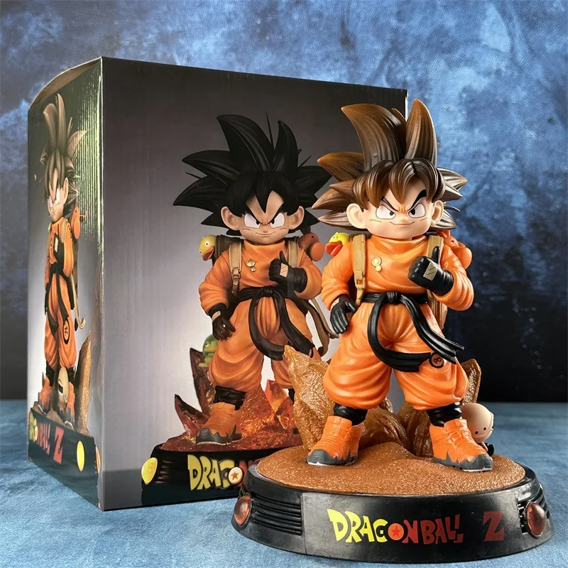 23Cm Dragon Ball Anime Figure Standing Posture Travel Son Goku Double-Headed Eagle Action Figure Collection Ornamenti Giocattoli Regalo