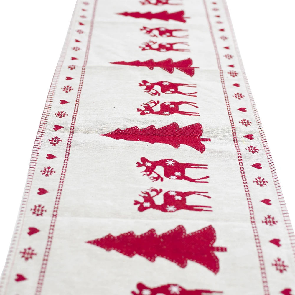 

Christmas Table Runner Embroidered Tablecloth Cloth Cover Kitchen Tablecloth Table Cloth Cover New Year Christmas Decoarion 2024