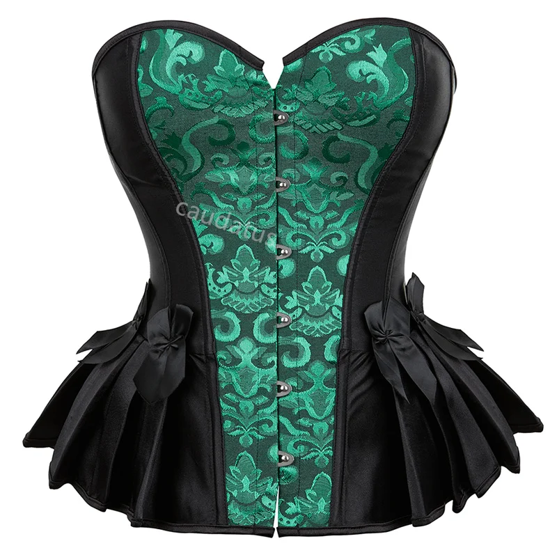 Blue Corset Top Women Overbust Bustier Steampunk Sexy Printing Lingerie Outfits Lace Plus Size Burlesque Costume Vintage Korsett