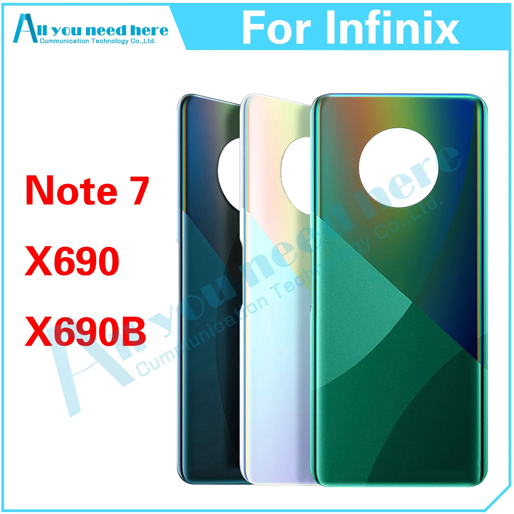 

10 шт. для Infinix Note 7 X690 X690B Note7 задняя зеркальная задняя крышка батарейного отсека