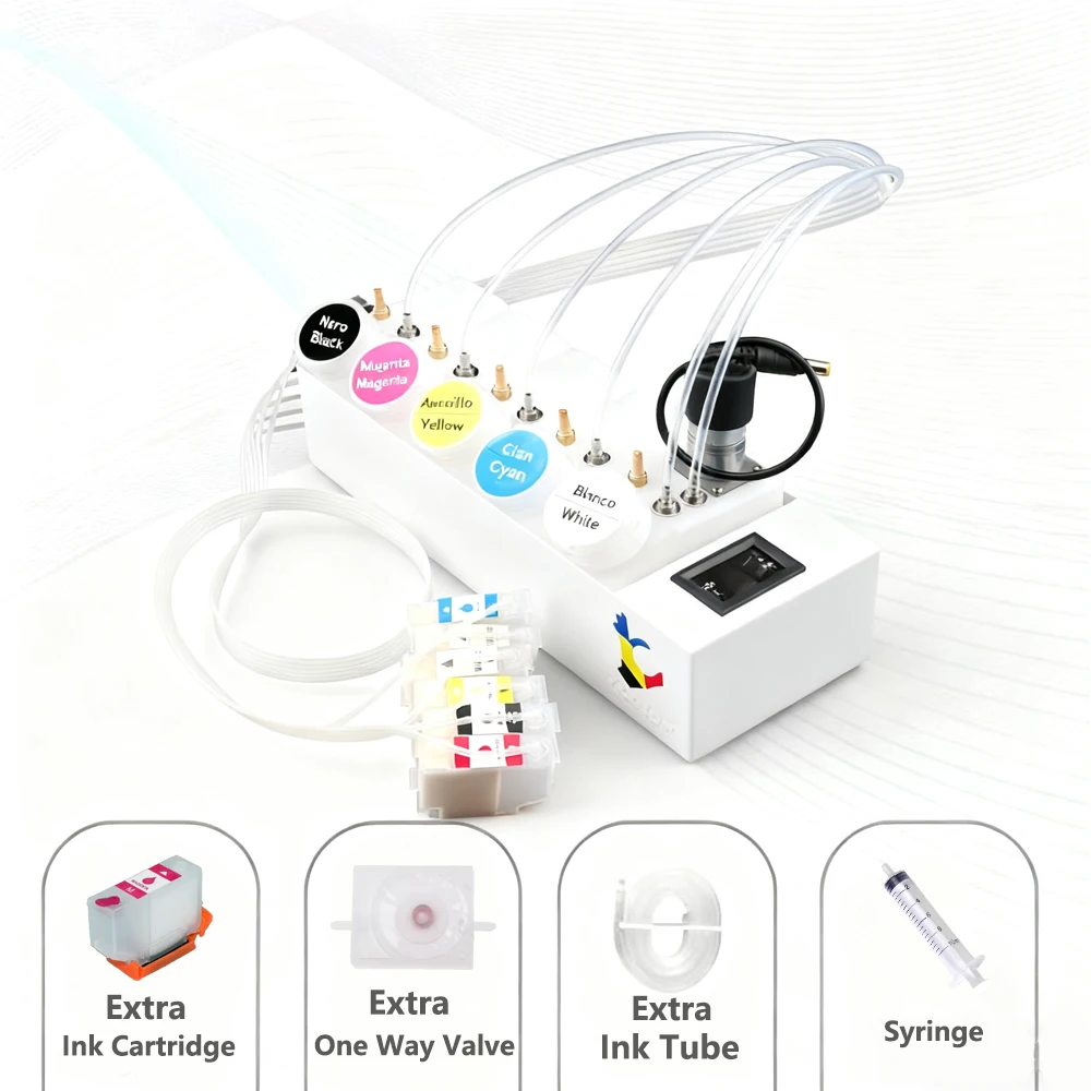 XP15000 DTF CISS 에프슨 연속 잉크 공급 시스템 에프슨 XP15000 변환 키트 화이트 잉크 탱크 교반기 포함 DIY 키트