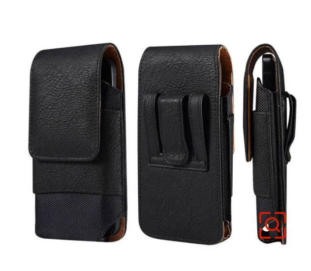 50Piece Universal Leather Men Waist Bag Mobile Phone Belt Clip Case For