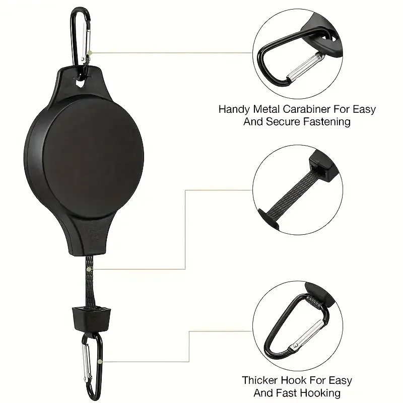 Heavy-Duty Retractable Pulley Plant Hanger