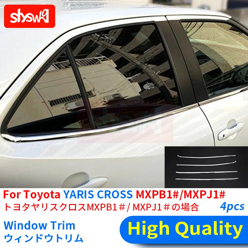 Per Toyota 2020 Yaris Cross Mxpb1 Mxpj1 Window Trim Pillar Sill Trim Cover Accessori Esterni Automobilistici In Acciaio Inossidabile 4 Pezzi