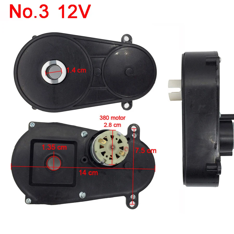 6V 20000 Giri/min/12V 30000 Giri/min Scatola Ingranaggi Motore Giocattolo Scatola Ingranaggi Motore Elettrico Giocattolo per Bambini Carrozza per Auto, Auto e Moto Telecomandate