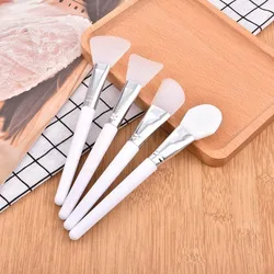White Silicone Facial Mask Brush Set - Professional Makeup & Skincare Tool (4 Pack) (4pcs set)