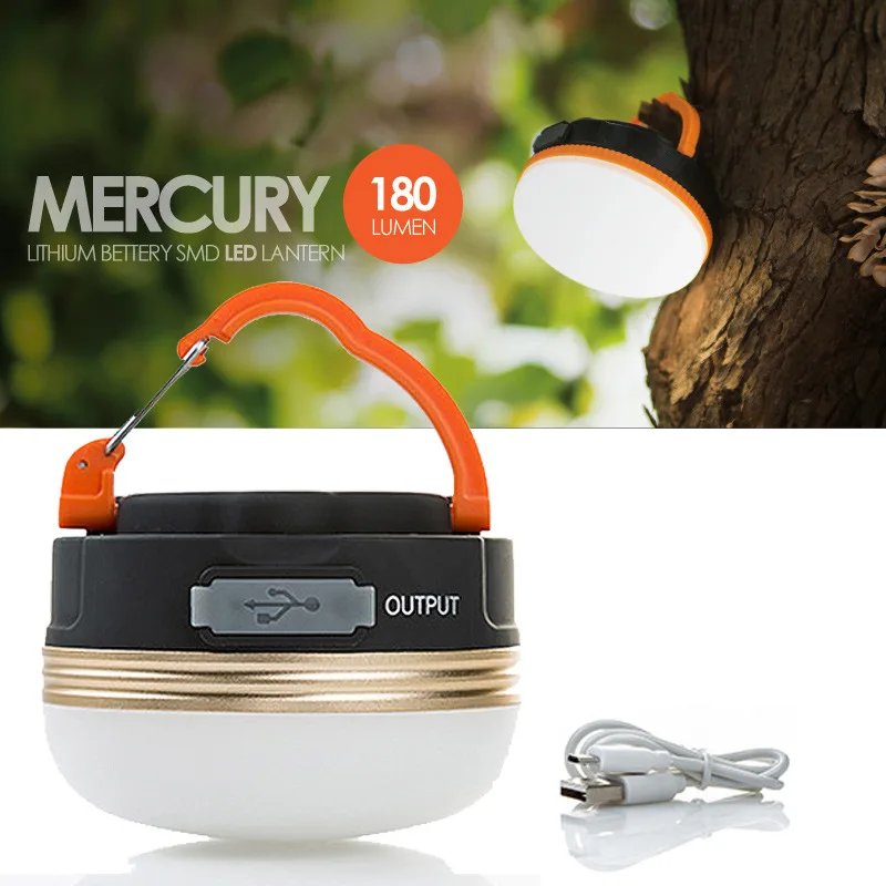 180Lumen Rechargeable Led Camping Lantern Five-Speed Adj Strong Light Zoom Portable Flashlights Tent Lights Work Repair Lighting
