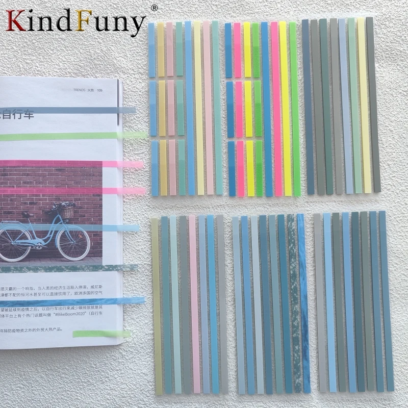 6Packs Stationery Bookmark Planner Stickers Self Adhesive Loose-leaf Memo Pad Page Markers Paper Flags Tabs Stickers Index 2