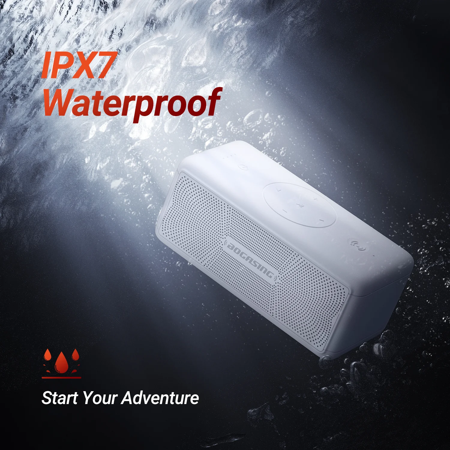 BOGASING M5 Bluetooth Speaker 40W Bluetooth 5.3 Wireless Speakers