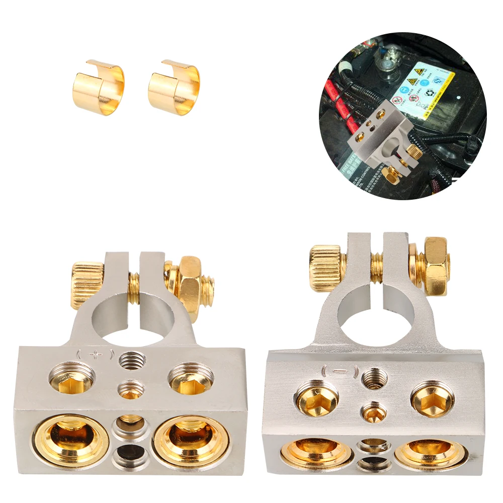2pcs Positive Negative Car Modified Battery Head Car Battery Terminal