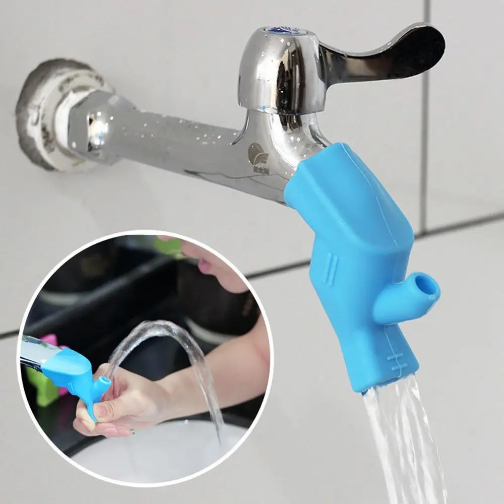 Bathroom Sink Nozzle Faucet Extender Rubber Elastic Water Tap Extension