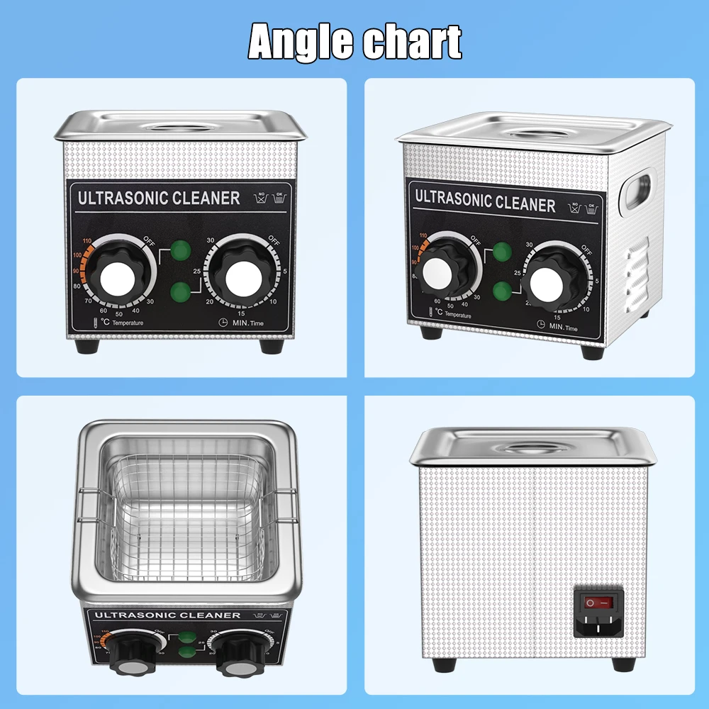 Ultrasonic Cleaner 60w 1.3L 40Khz Heating Timer Ultrasonic Cleaning Machine Commercial AU Plug Teeth Jewelry Washing Bath Tank 6