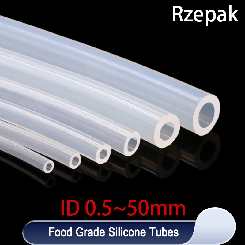 1M Food Grade Silicone Rubber Hose Transparent Flexible Tube Diameter 1 2 4 5 6 7 8 9 10 11 12 14 16 18 20 30 50mm silicone tube rubber hose rubber tube rubber tubing