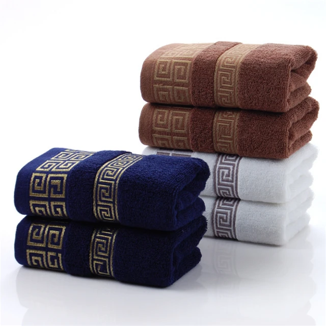 Pure Cotton Towel 34x75cm Embroidered Towels For Adults Quick-Dry Thicken Soft Face Towels Absorbent 2