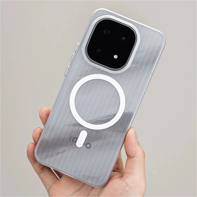 Magnetic Matte Transparent Shockproof Luggage Stripe Slim Case