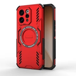 Shockproof Magnetic Adsorption Heat Dissipation Phone Case for Vivo V70 (Red)