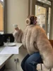 2024 Women Faux Fur Coat Autumn Winter High Quality Fluffy Short Coat Faux Fur Jacket Ladies Furry Fashion Coat 4