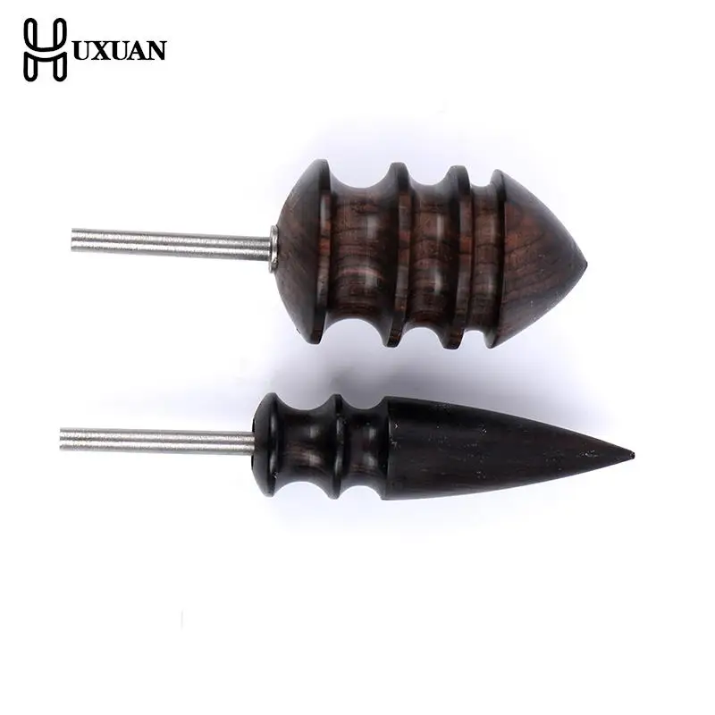 Leather Edge Electric Polishing Slicker Flat/Pointed Head Sandalwood Leathers Craft DIY Tools Tip Burnisher Wood Craft Tool