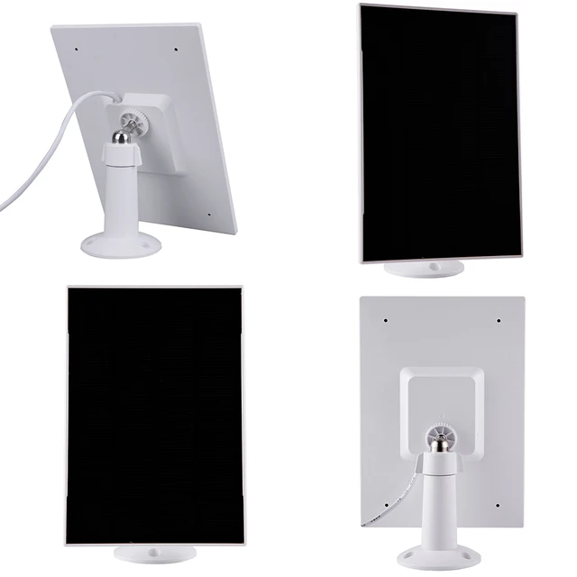 Solar Panel 10W 6V Outdoor Solar Cells 360° Adjustable Wall Mount Camera Solar Panel Micro USB+Type-C for Ring Eufy Blink Arlo 5