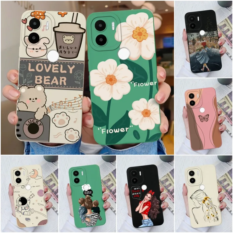 Luxury Butterfly Liquid Silicone Soft TPU Square Phone Case