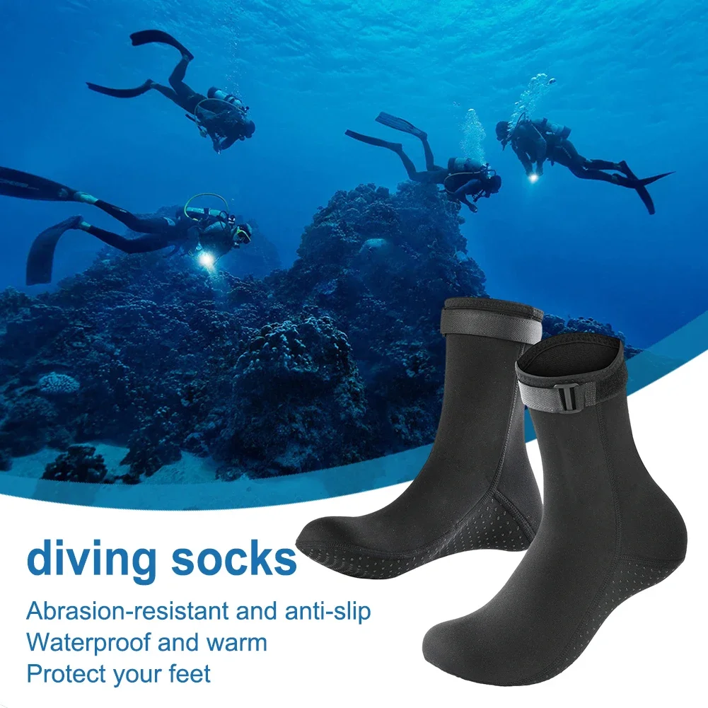 3mm Surfing Beach Boots Winter Warm Unisex Snorkeling Spearfishing Socks Anti Slip Neoprene Portable Lightweight for Water Sport 4