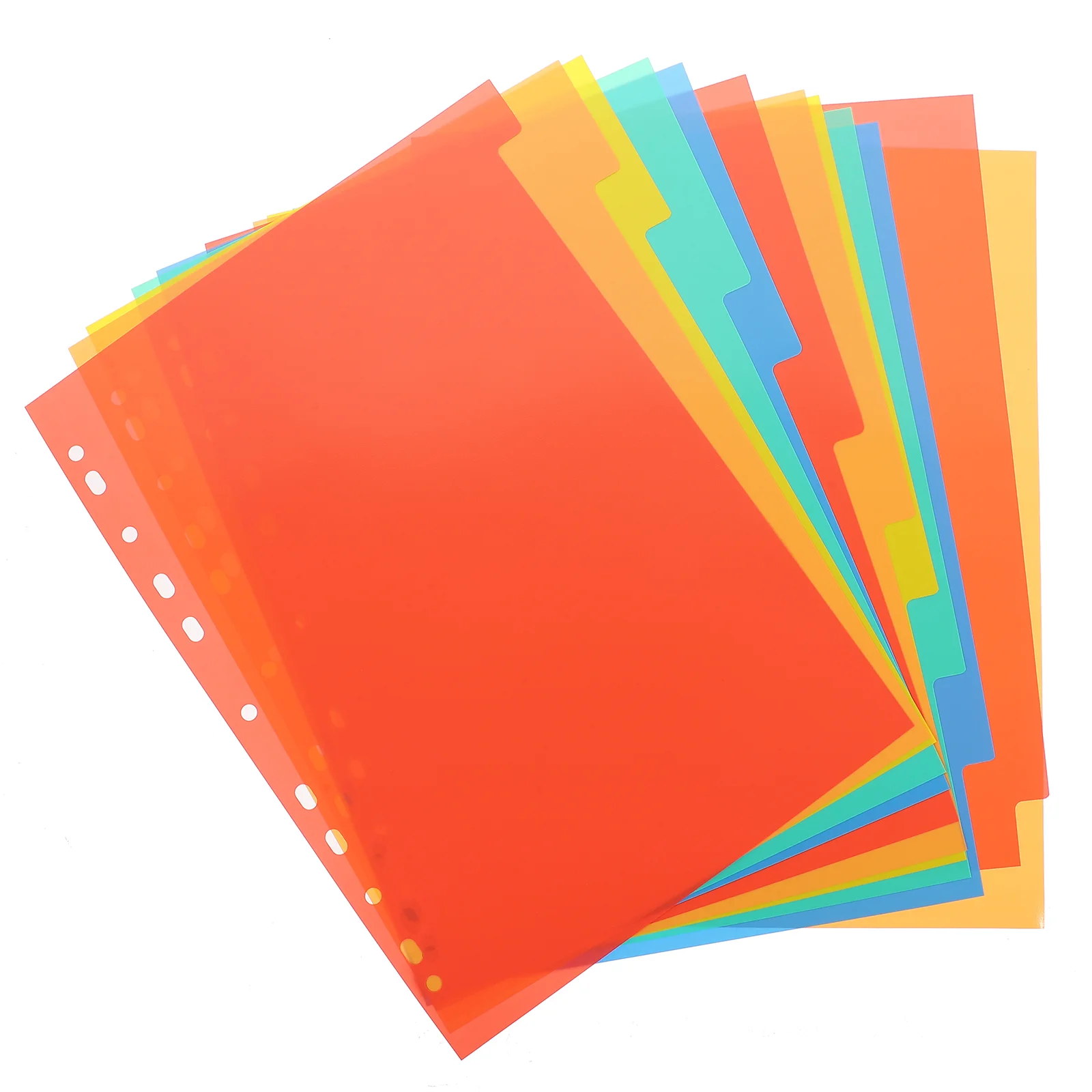 

Color Folders Binder Tabs Page A4 Folder Divider Notebook Plastic File Insertable Cards Markers Binders Folders Tab