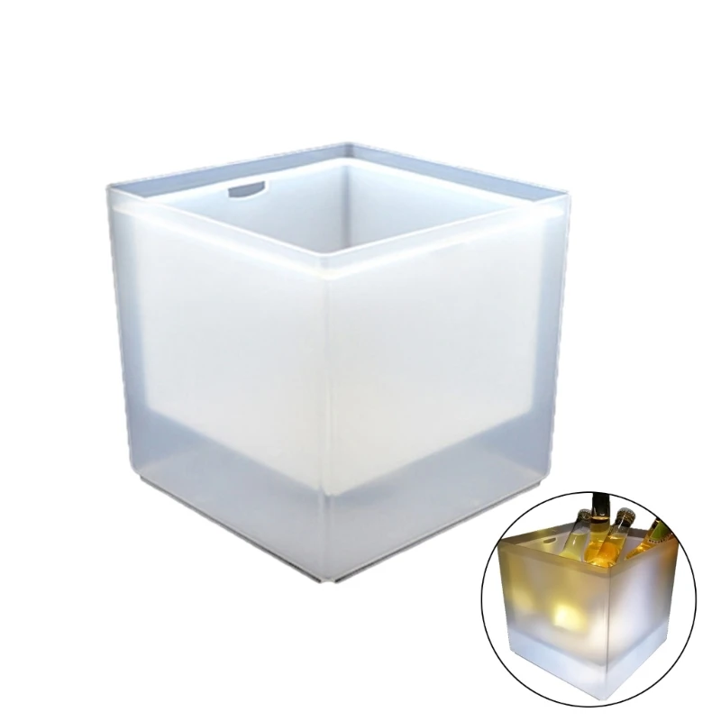 LED Ice Bucket Luminescent Ice Glowing Kegs Champagne Buckets Perfect for Cocktails Beer and Refreshing Drinks