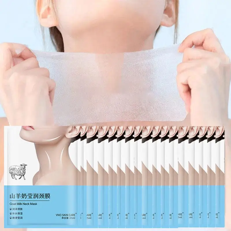 

20pcs Goat Milk Neck Mask Collagen Firming Nourishing Brightening Nech Masks Moisturizing Beauty Necks Skin Care