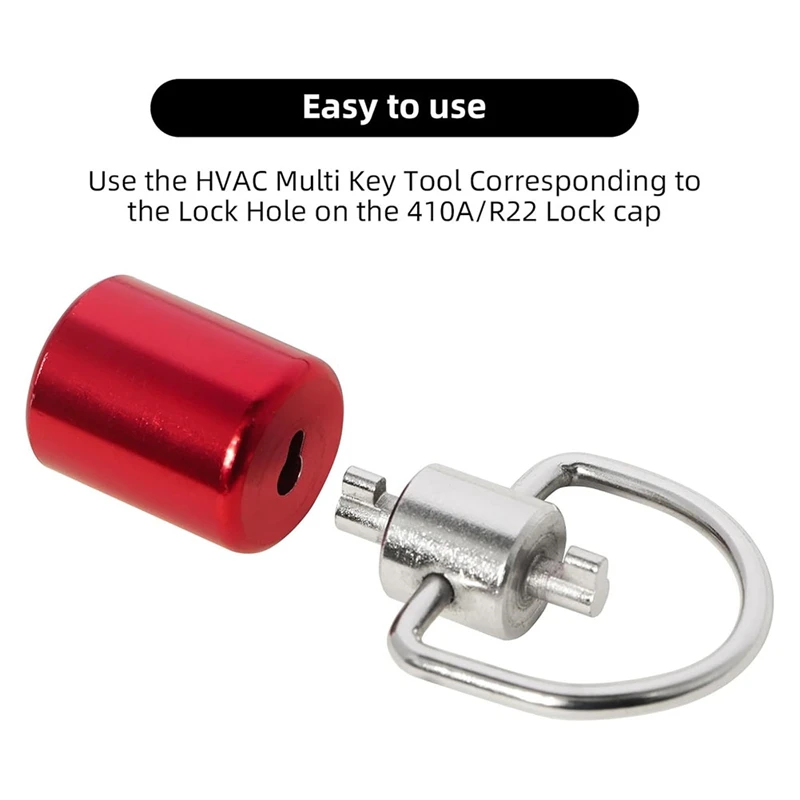 1/4Inch Tamper HVAC Caps,Male Flare Locking Cap,Safe Guard Your AC Systems From Lost Or Accidental Miss-Use,2Pack 6