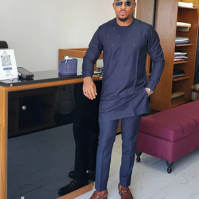 Nedu Long Sleeve Embroidered Dashiki Outfit