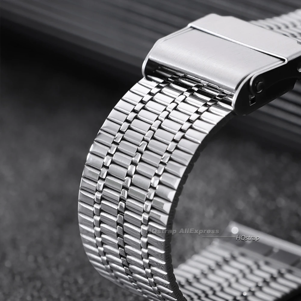 Elegant Stainless Steel Smartwatch Strap - No Gap Design Replacement Wristband