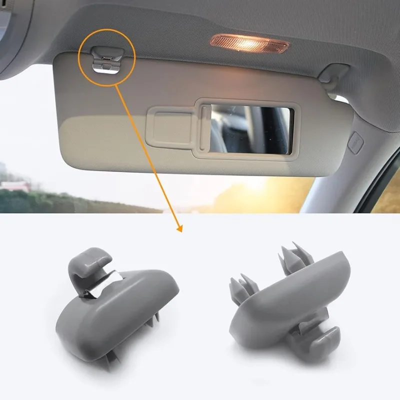 

2PCS Inner Sun Visor Clips, Upgraded Car Visor Holder Hook - Compatible with Audi A1 A3 A4 A5 Q3 Q5 S3 S4 S5 TT, OEM: 8U0857562A