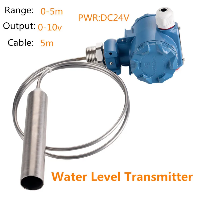 

High Temperature Hydrostatic Diesel Fuel Tank Sensor 0-10V Output Submersible Liquid Level Transmitter QDY60B