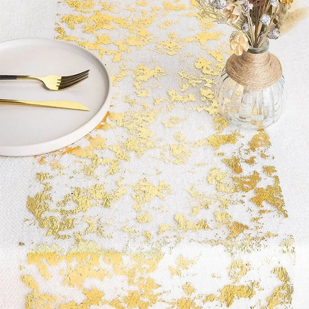 Polyester Glitter Table Runner for Christmas Decor