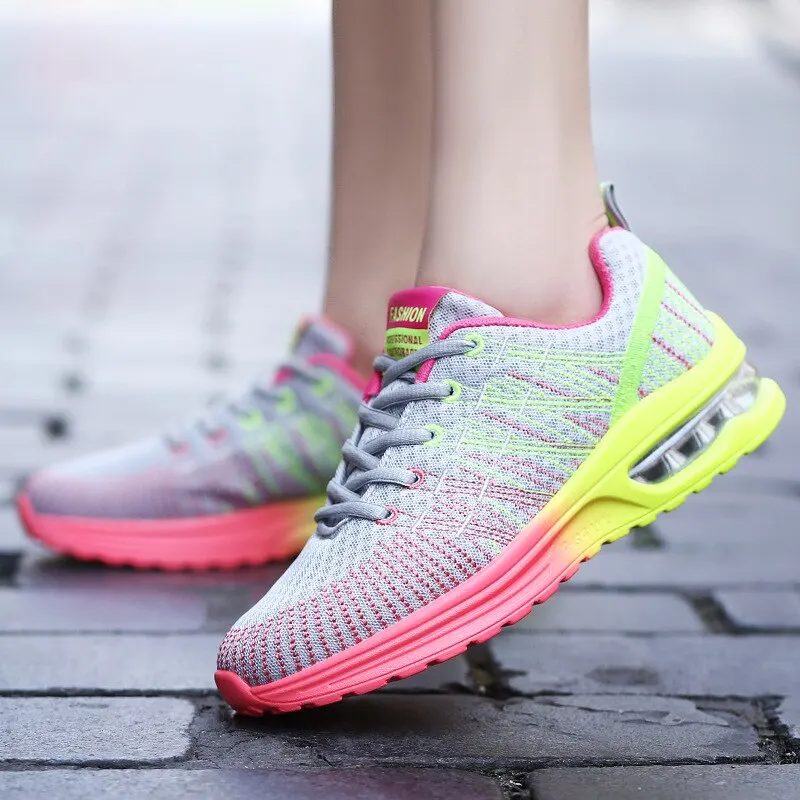 Running Shoes Womens Sneakers Air Cushion Shoes Women Shoes Running Shoes For Women Outdoor Elastic Jogging Sneakers Air Cushion Sports Tennis