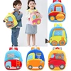 Cute Engineering Car Series Plush Backpack Cartoon Kindergarten Children Mochila Infant School Bags Boy Girls Outing Leisure Bag 1
