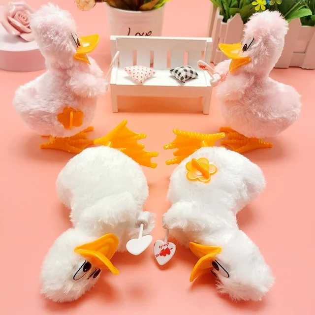 Cute Plush Duck Clockwork Toy Cartoon Creative Toy Child Learning Educational Toy Child Fun Gift Prizes Parent Child Outdoor Toy 5