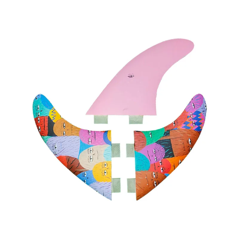 New 4.59 Eco Surf Fin FCS1 Colorful Finger Emoji Surfboard Fins, superb value for money
