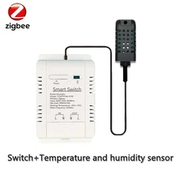 Smart Zigbee Switch with Built - in Temperature & Humidity Sensor, 16A 3000W Thermostat and Data Monitoring - Temp. Humi Switch