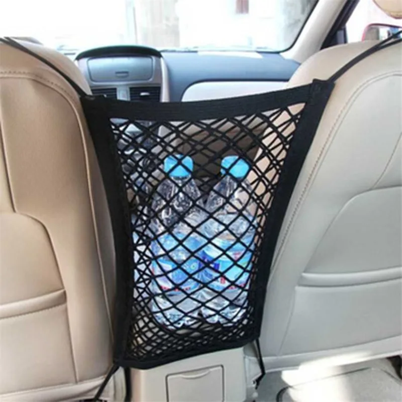 

1PC Car Storage Net Bag Between Seats Elastic Mesh Bag Organizer Car Divider Pet Barrier Stretchable Car Accessories Interior