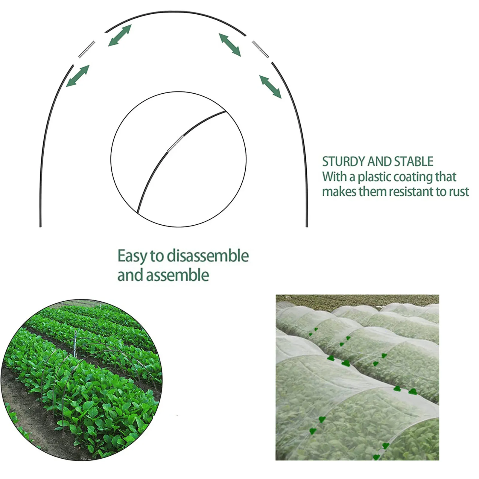 30Pcs Flexible Garden Hoops for Plant Protection 2