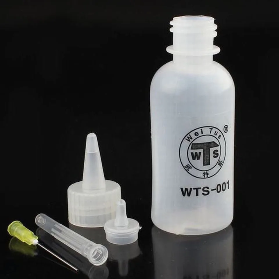 plastic liquid dispenser 50ml Empty Plastic Liquid Bottle With Needle for Rosin Solder Flux Paste Alcohol 502 Glue Dispenser Drop iPhone Repair Tools