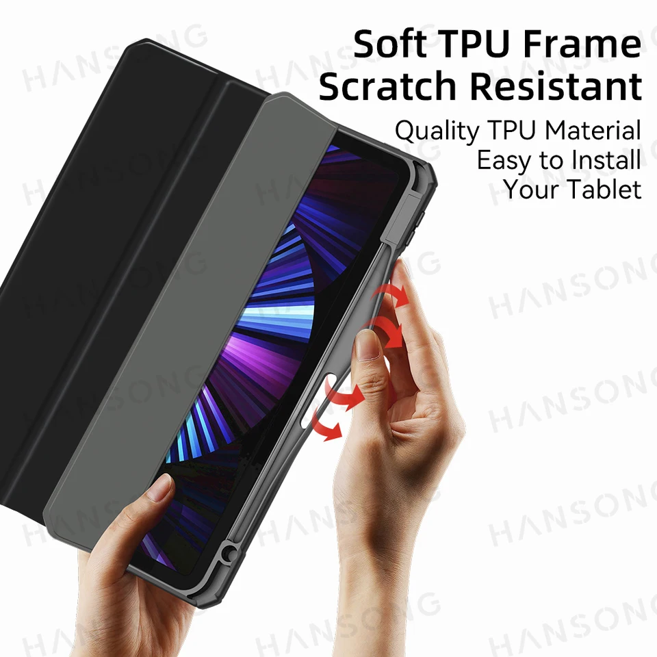 Smart Case For IPad 11 2025 & IPad 10th/9th/8th/7th Gen, Air, Pro – Screen Cover & Protection