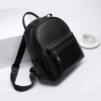 Fashion Female Travel Back Pack 100% Genuine Leather Women's Backpacks Luxury Solid Color Cow Leather Women Backpack School Bags 2