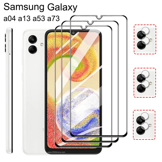 Verre Trempé Pour Samsung Galaxy A13 4G / 5G /A04S,[Couverture Complète]  Film Protection écran 2 Pièces Caméra Protection écran Noir